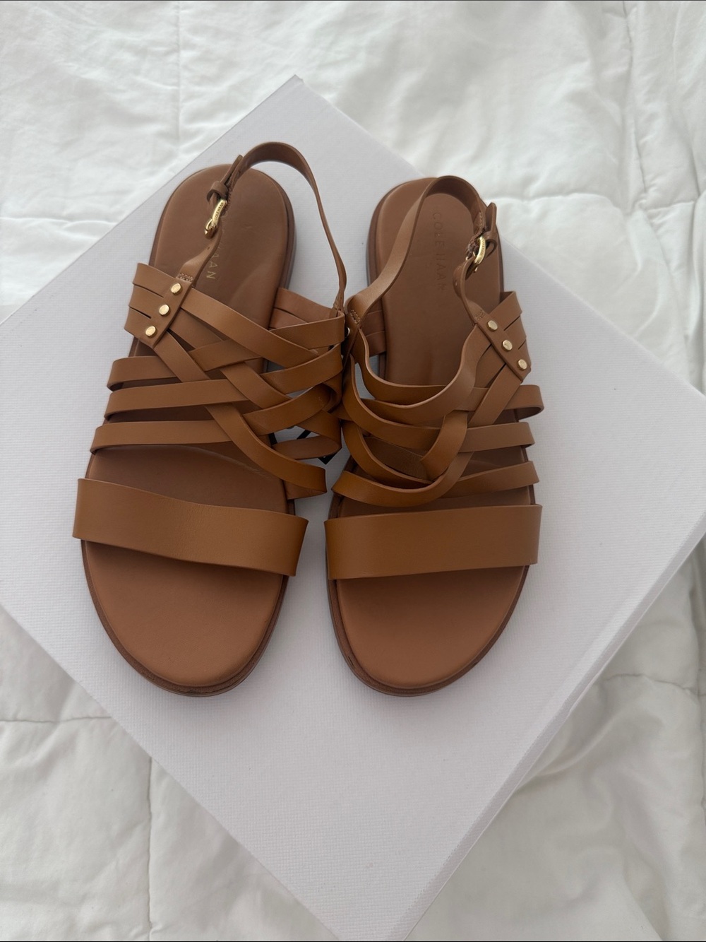 Cole Haan Brown Multi-Strap Sandals